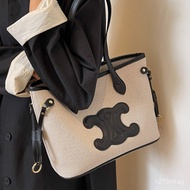 Casual College Student Canvas Large Capacity Stylish Commuter Shoulder Bag Women's Versatile Bag2023