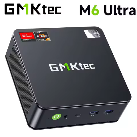 GMKtec M6 Ultra Mini PC AMD Ryzen 5 7640HS DDR5 M.2 2280 SSD Win11 Pro USB4 2.5G LAN WiFi6E BT5.2 De