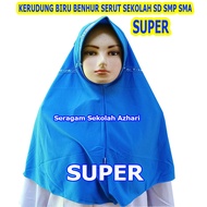 JILBAB KERUDUNG SEKOLAH BIRU BENHUR UNTUK SD SMP-KERUDUNG SEKOLAH SMP BIRU BENHUR-KERUDUNG SEKOLAH S