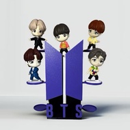 BTS TinyTAN (Tiny Tan) Figurine Display Stand Display Box MCD Mcdonald's Happy meal set 7Slot Collec