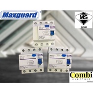 MAXGUARD 4P  40A/63A/100A 4 Pole 100MA RCCB / ELCB