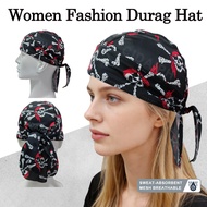 Cooling Do Rag Breathable Durag Cap For Women Men Long Tail Pirate Hat Headwear Hair Accessories