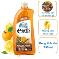 Nước lau sàn gỗ đậm đặc hữu cơ Earth Choice hương cam 750ml - NK Úc