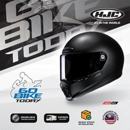 HJC V10 SF Black Vintage Helmet | ECE 22.06 | Retro Full Face | Lightweight | Bluetooth Ready