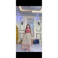 Hindi snail motif dress Jubah Muslimah Dress Muslimah Gamis Teal Blue