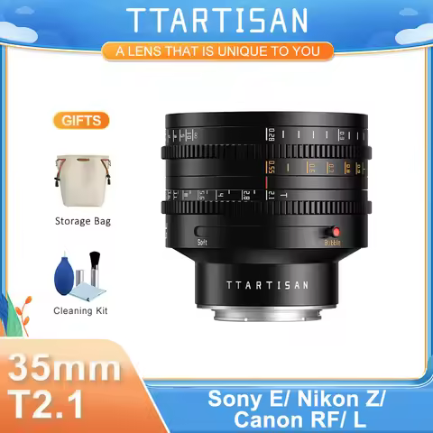 TTArtisan 35mm T2.1 Full Frame Dual Bokeh Bubble Cine Lens Large Aperture for Sony E Nikon Z Canon R