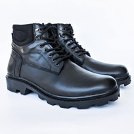 Sepatu Dinas PDH 012 Black POLRI /Outdor Shoes/Satpam/Security/PDL/TNI KULIT