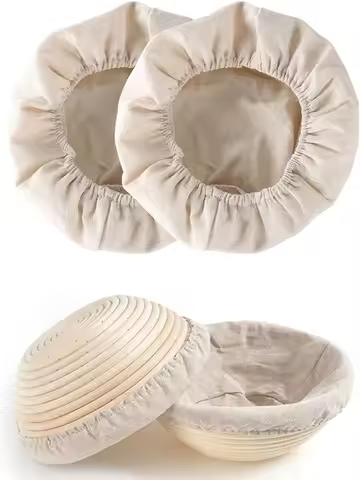 3/4Pcs Bread Basket Liner Cloth Set 9/10Inch Round Dough Fermentation Cloth Liner Baking Dough Baske