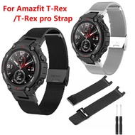 Wrist Strap For Xiaomi Huami Amazfit T Rex Pro Watch Band Stainless Steel Quick Release Bracelets Fo