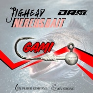 「DRM」NereusBait Gami Jig Head 6X Strong Hook Soft Plastic