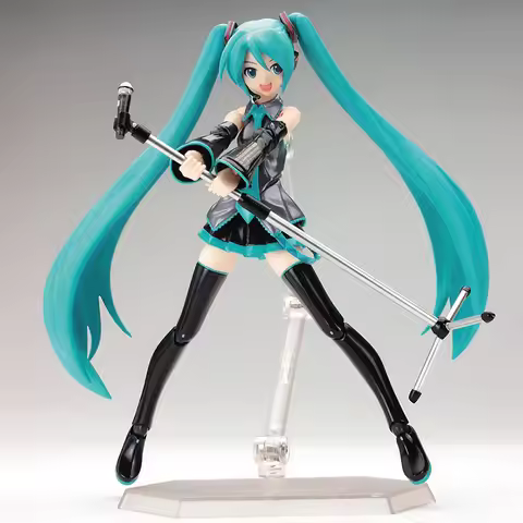 Anime FIGMA Hatsune Miku Action Figures Movable Joints Contain The Props Desktop Decoration Collecti