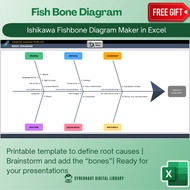 Excel Template - Fishbone Diagram Template Excel (Free 12-in-1 Bundle Excel Course Books)