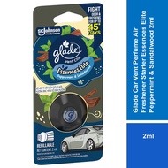 Glade Car Vent Perfume Air Freshener Starter Essences Elite Peppermint & Sandalwood 2ml