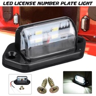 12/24V 4 LED License Number Plate Light Lamp Universal For Truck Trailer Lorry