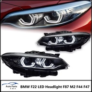 Car Lights for BMW F22 LED Headlight Projector Animation DRL F87 Head Lamp M2 F44 F47 Animation Sign