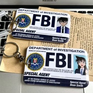 Detective Conan Card Holder Student Campus Meal CardCover FBI Office Access Card Set Work ID Bus Car