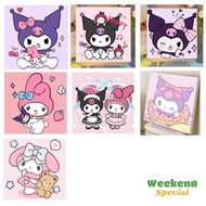 Paint By Number 20x20 Carton DIY Painting Kit Canvas Kuromi Melody Canvas Painting Painting Coloring