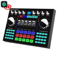 1F K1 Live Sound Card Portable Bluetooth Sound Card Profession Adjustable Volume Audio for Music Rec