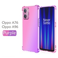 Carristo Oppo A76 / Oppo A96 Rainbow Aurora Anti-Shock Case Cover Back TPU Silicone Soft Casing Mobi