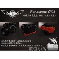 數位小兔 【TP Panasonic GX8 摔紋 開口底座】復古皮套 磁鐵開底式 真皮