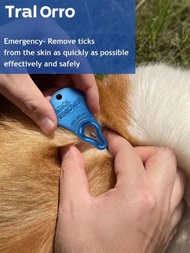 3pcs Pet Tick Remover Tool - 3 Packs Stainless Steel & ABS Combo For Dogs/Cats Grooming Hook With 'T