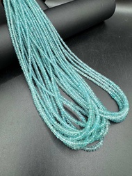 Neon blue apatite beads 3.5-4.5 MM beads (1 string) 45 cms string.