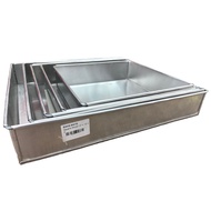 Aluminium Square Cake Baking Mould Pan (Height 2 inch) (Size: 8x8/9x9/10x10/11x11/12x12) Acuan Kek S