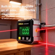 Spirit Level Magnetic Digital Angle with Electronic Laser Dot Display Angle Gauge, Accurate Four Sid