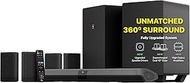 Nakamichi Shockwafe Ultra 9.2.4 Channel Dolby Atmos/DTS:X Soundbar with Dual 10" Subwoofers (Wireless), 4 Rear Surround Effects Speakers, eARC and SSE Max Technology (2022)