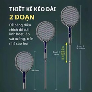 Vợt Muỗi Điện Xoay 360° Đèn UV Hút Muỗi – Tay Cầm Kéo Dài 106cm Áp Sát Tường An Toàn Chống Giật - Al