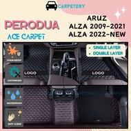 PERODUA Alza Aruz M500 W150 SUV Car Carpet Carmat Interior Alas Kaki Kereta Black Ace Carpet