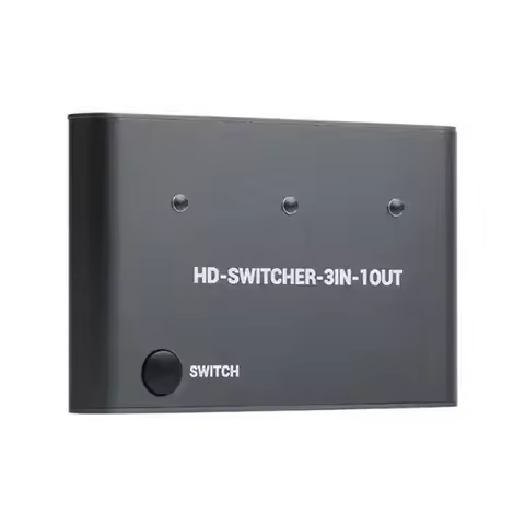 HJ--Compatible 4K Switcher 3 In 1 Out One-Click Switch Input Devices To Share One HD Screen Support 