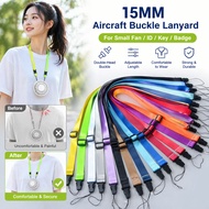 [Portable Fan Compatible] 【Adjustable Retractable Strap】 Double-Ended Airplane Buckle Neck Lanyard F