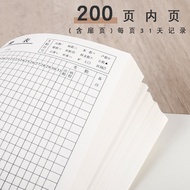 Leather 31 Days Leather Surface Time Attendance Table Workbook Time Attendance Table Multi-Function 