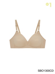 Sabina เสื้อชั้นใน Invisible Wire (ไม่มีโครง) รุ่น Function Bra รหัส SBO1300 สีเนื้อเข้ม