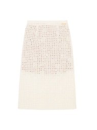 KLOSET Sun smile Pencil Skirt (RS23-S002) กระโปรงลายสก๊อต