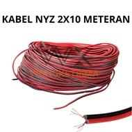 Kabel NYZ 2x10 Meteran Warna Merah Hitam