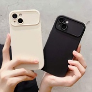 Soft iPhone Case Shockproof Matte Back 2 Colors Black and White Basic iP 11/12/13/14/15/16/17/Pro/Ma