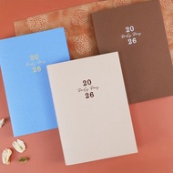Chuyu 2026年A5/25K日誌內頁/橫線1日1頁/日記手帳/日計劃/手札