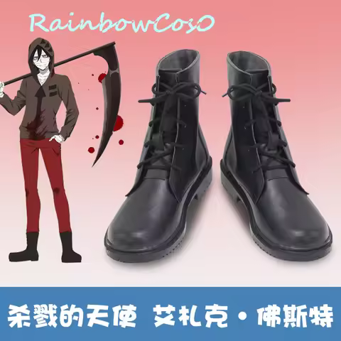 Angels of Death Isaac Foster Zack Cosplay Shoes Boots Free Ship RainbowCos0 Christmas Game Anime Hal