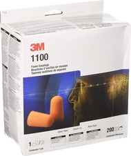 3M Ear Plugs 1100 Disposable Foam Ear Plugs Earplug