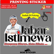NEWEST! Prin Cut Dedi Mulyadi special jabar sticker / KDM Kang dedi Mulyadi/ / Already Cut