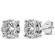 IOGOU Luxury 11MM 5ct Real Big Moissanite Diamond Stud Earring For Women Classic 925 Sterling Silver