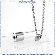 PLAYJOYVY Wishing Bottle, with Chain Fillable Glass Bottle Necklace, Ashes Holder Keepsake DIY Memor