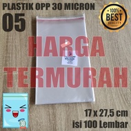 \BEST/ PLASTIK OPP TEBAL 17 x 27,5 cm 30 Micron ✔ PLASTIK KEMASAN /