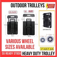 Foldable Trolley/ Portable Small Trolley 6-wheels 200KG Load portable trolley foldable trolley grocery / Para Living