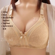 Jumbo Big Cup Bra Without Wire/Full Cup Brukat Bra C-D SIZE 36 - 46