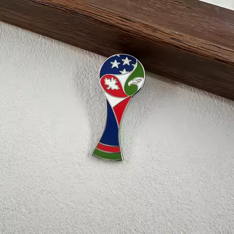 International Soccer Brooch Usa Star Badge Canada Maple Leaf Mexican Agle Flag Elements Pin Soccer F