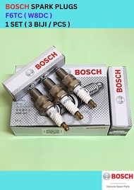 [ 1 SET = 3 PCS ] F6TC W8DC BP5ES BP6ES >>> 100% GENUINE BOSCH Spark Plug Perodua Kancil 660 / 850 (