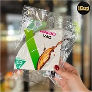 Bag of 100 Hario V60 coffee filters, sizes 01 and 02 Hario V60 filter paper